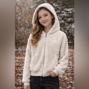 The North Face Suave Oso Full-Zip Hooded Jacket - Kids' Gardenia White Sz 12